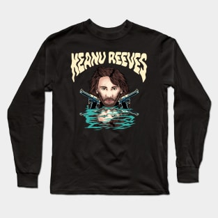 Keanu Reeves Guns Long Sleeve T-Shirt